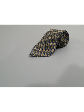 Fendi Men's Blue Green & Pink Novelty Leaves Silk Tie $249